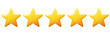 Customer rating feedback concept. Five stars review icon set. Realistic 3d design. For mobile applications