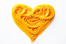Pasta rolled into a heart shape.