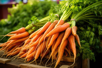 Carrots at a farmers market.