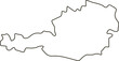 Map of Austria. Outline map vector illustration