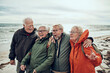 © Davor - Group of happy senior people on the beach during winter