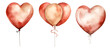 © NightCreativity - Balloon, valentine's day, watercolor clipart illustration with isolated background.