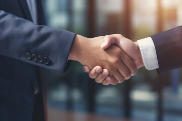 A close-up image capturing two people shaking hands. Perfect for business, partnership, or networking concepts