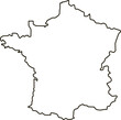 Map of France. Outline map vector illustration
