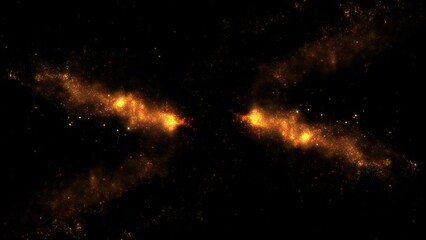 Wall Mural - Golden particles, glittering dots animated on Transparent background. Gold dust Loop Transparent Video v03