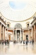 Watercolor of the British Museum in London, white background. AI generate illustration