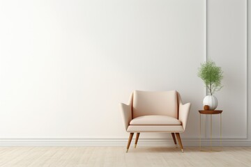 Sticker - A simple image featuring a chair and a table in a room. Suitable for various interior design themes