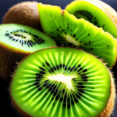 kiwi fruit on white background