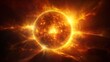 Heliosphere of the Sun, shrouded in a magnificent energy aura during an outbreak