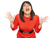 © Krakenimages.com - Young hispanic woman wearing casual clothes celebrating mad and crazy for success with arms raised and closed eyes screaming excited. winner concept