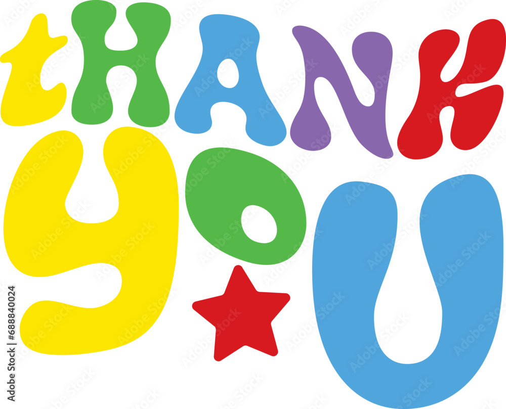 Thank you colorful sign. Thank you wavy sign. Multicolored Thank You Appreciation Sign. Thank you playful sign. 