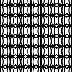 Wallpaper with Seamless repeating pattern.  Black and white pattern . Abstract background. Monochrome texture  for web page, textures, card, poster, fabric, textile.
