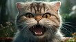 Angry looking cat. Created with Generative AI.