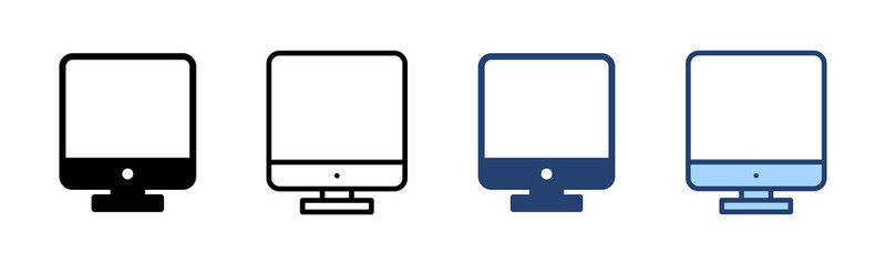 Wall Mural - Computer icon vector. computer monitor sign and symbol