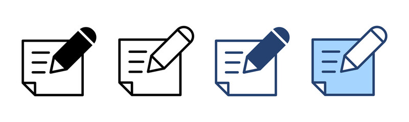 Note icon vector. notepad sign and symbol