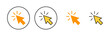 Click icon set for web and mobile app. pointer arrow sign and symbol. cursor icon