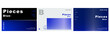 © KKK - Modern pattern Pieces blue graphic template set presentation branding motif digital wave