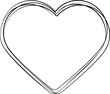 © Tally 18 - Heart line art drawing.Hand drawn heart isolated on white background.Heart sketch doodle.One line hearts.Love symbol collection continuous line.