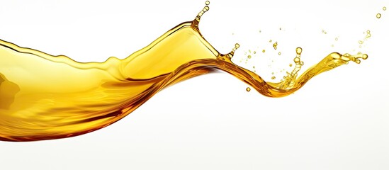 Poster - Natural cooking oil splashing on white