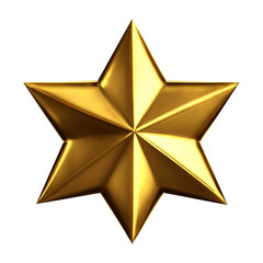 gold star isolated on white, cartoon style. generative ai