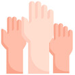 © n.ko.studios - Hand up voting icon. Flat design. For presentation, graphic design, mobile application.