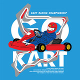 Fototapeta  - vector go kart racers banner set