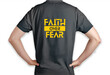3D t shirt design concept faith over fear