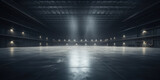 Fototapeta  - 3D empty hall of modern interior of a warehouse