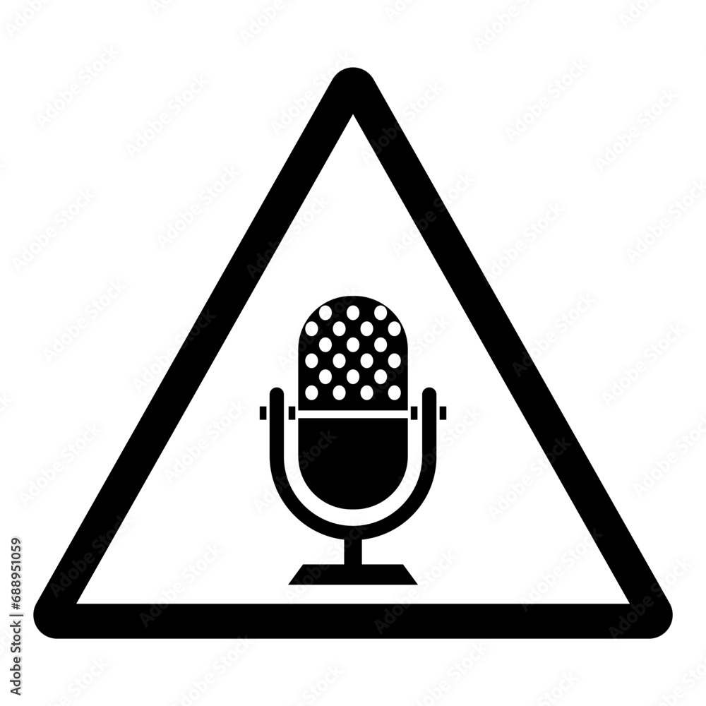 Mic Use Sign Microphone Symbol Sign,Vector Illustration, Isolate On White Background ...