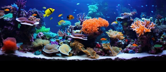 Poster - Stunning aquatic realm with coral and vibrant fish.