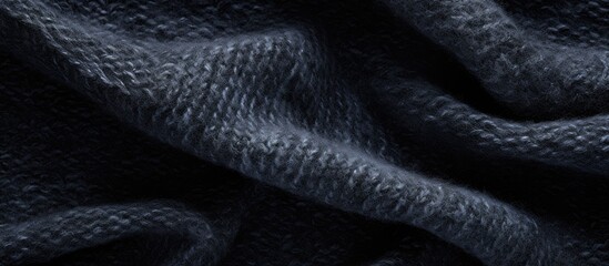 Poster - Woolen material with a dark gray texture.