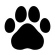 © Supakorn - Animal foot print. Black silhouette of a paw print, isolated.