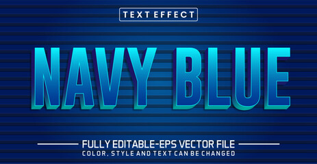 Sticker - Navy blue text editable style effect