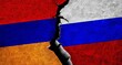 Armenia and Russia flags together. Russia and Armenia relations