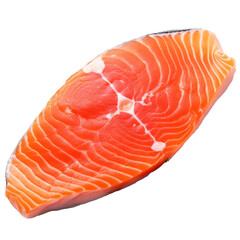 salmon steak isolated on transparent background