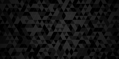 Abstract black and gray chain rough backdrop square triangle background. Modern geometric pattern gray and black Polygon Mosaic triangle Background, business and corporate background.