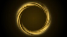 Abstract Gold Background. Shine Ring. Halo Around. Sparks Particle. Space Tunnel. LED Color Ellipse. Glint Glitter. Shimmer Loop Motion. Empty Hole. Glow Portal. Blue Ball. Slow Spin