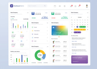 UI UX Infographic dashboard. UI design with graphs, charts and diagrams. Web interface template