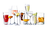 various alcoholic drinks 