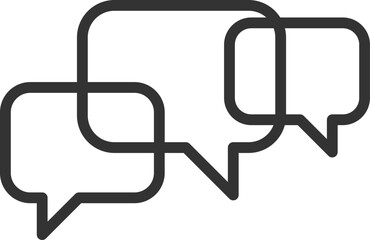 Wall Mural - Talk bubble speech icon. Blank empty bubbles vector design elements. Chat on line symbol template. Dialogue balloon sticker silhouette. 