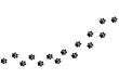 © HDESINER - Foot trail print of Dog. Dog walk foot print. Black cat Paw Prints. Black Paw print foot trail of animal on transparent background. Paw print of Cat isolated on transparent background