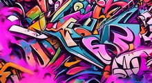 Graffiti On Wall With Smoke (generative AI)