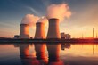 © Straxer - Nuclear power plant at sunset