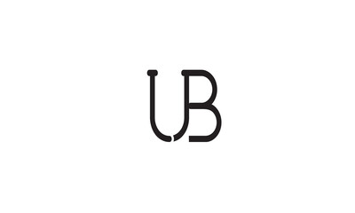 UB, UB, U, B Abstract Letters Logo Monogram	