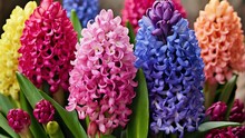 Pink And Blue Hyacinths