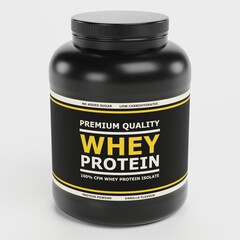 Poster - Realistic 3D Render of Whey Protein