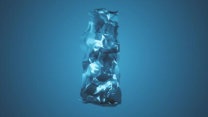 Wall Mural - water tube flowing background loop/ 4k animation of an abstract 3d rendered water tube flowing textu