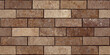 natural brick wall texture background, seamless coffee brown yellow bricks design, endless ceramic vitrified elevation wall tiles. Interior Exterior wall cladding, parking tiles	
