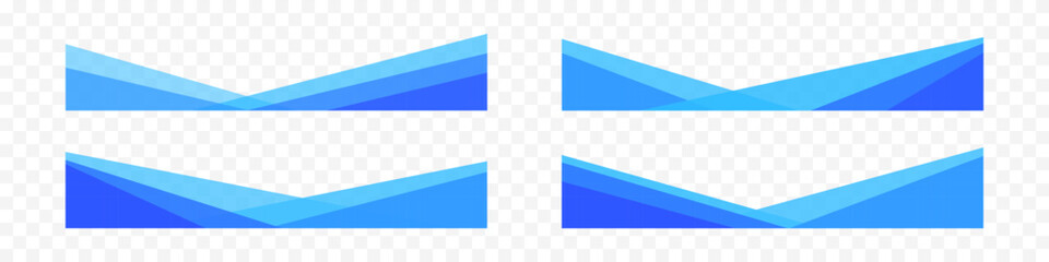 Wall Mural - Set of separator headers, modern dividers shapes for bottom of the page web site