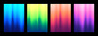 Set of Colorful Wavy Gradient Mesh Cover Designs. Abstract Vector Illustration without Transparency.